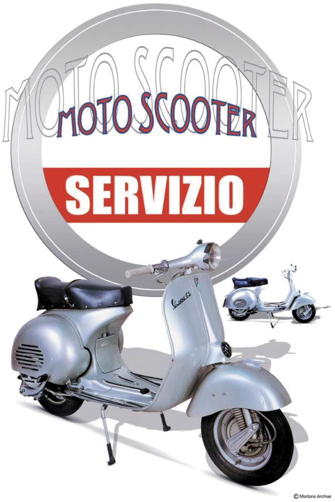 Vespa Servizio Scooter A - A3 Poster / Print