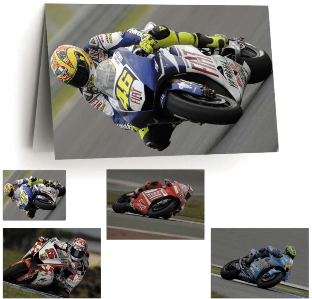 4x Greetings Cards: Modern Motorcycle Greats